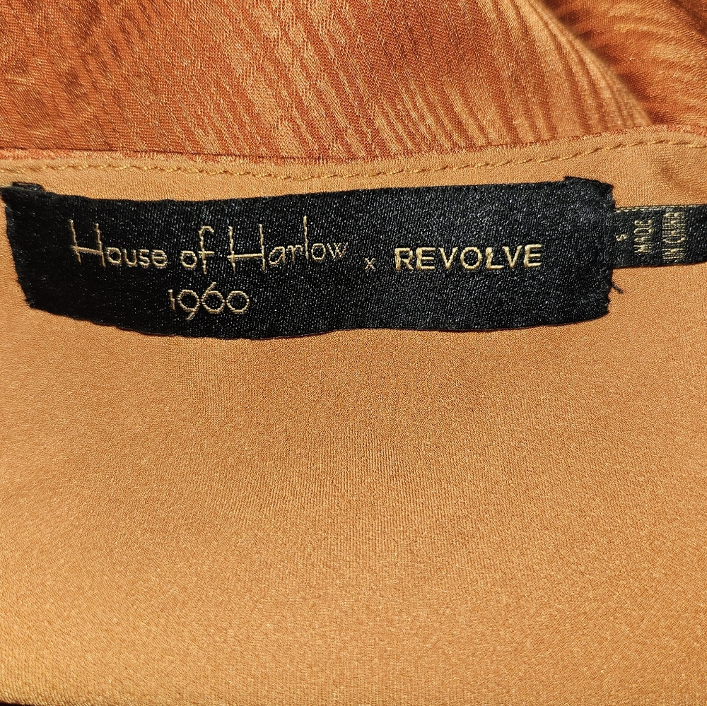 House of Harlow x REVOLVE Party Ira Mini Dress Burnt Orange Women's Size Small - Picture 13 of 16